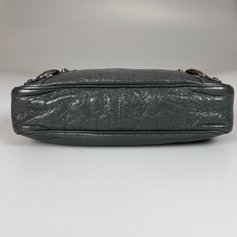 BALENCIAGA 242803 深灰機車包MINI-4