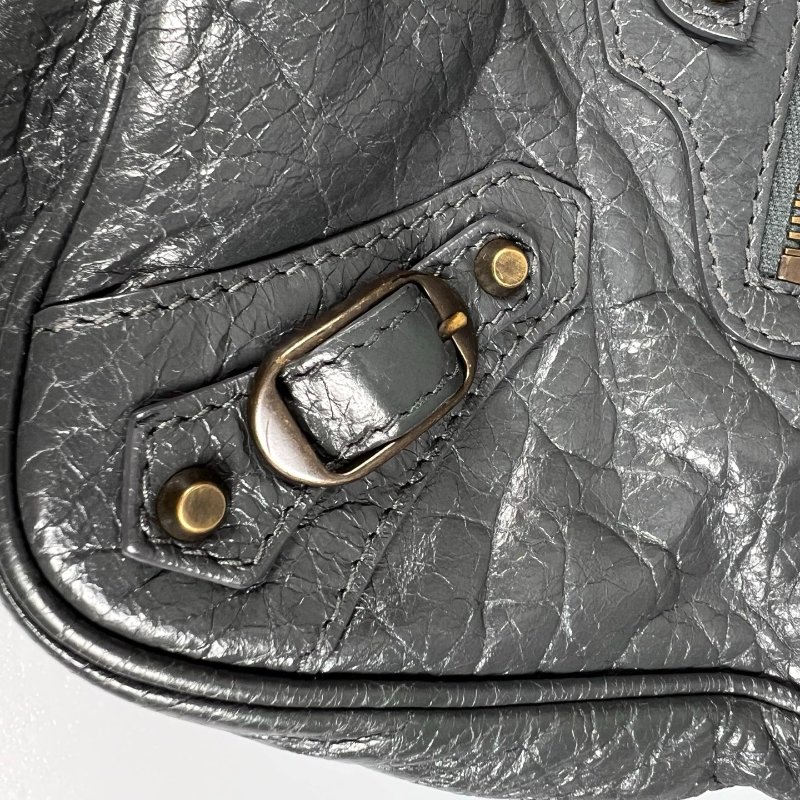 BALENCIAGA 242803 深灰機車包MINI-8