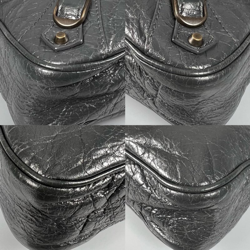 BALENCIAGA 242803 深灰機車包MINI-9