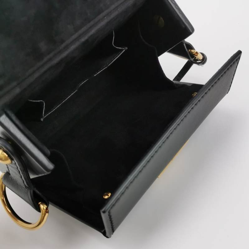 Dior Addict box羊皮純色Dior鎖扣斜挎包單肩包-6