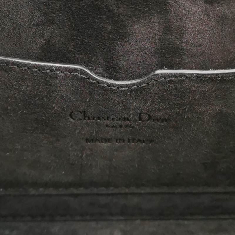 Dior Addict box羊皮純色Dior鎖扣斜挎包單肩包-7