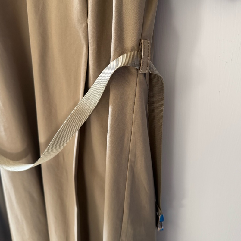 Dior卡其色拉鏈短袖洋裝-19