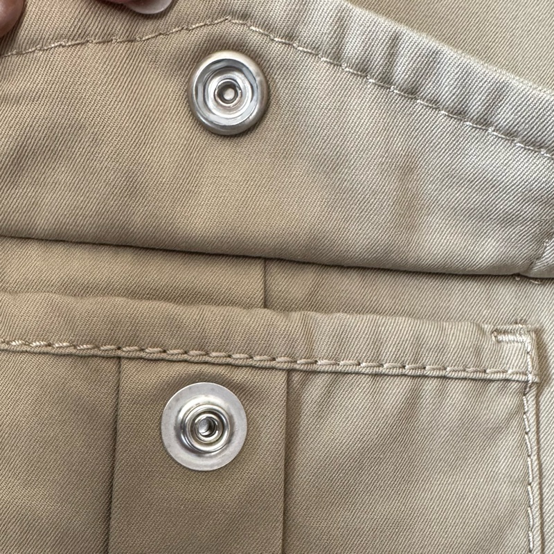 Dior卡其色拉鏈短袖洋裝-24