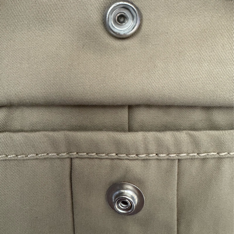 Dior卡其色拉鏈短袖洋裝-21