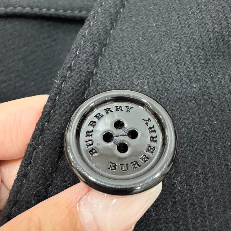 BURBERRY 經典 排釦 黑色 羊毛大衣 長大衣 風衣外套 大衣外套 大衣-15