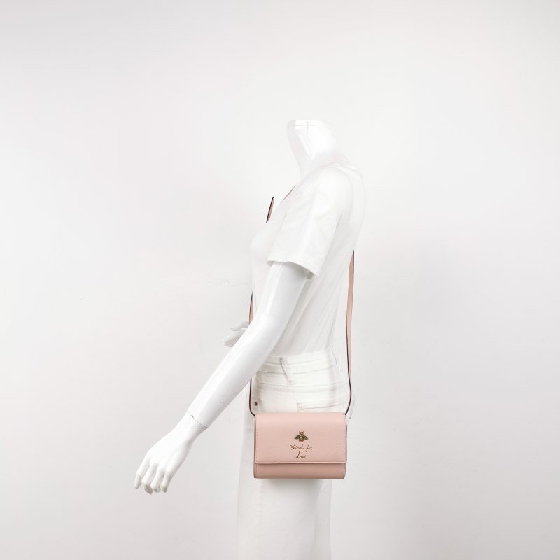 Gucci Animalier牛皮純色字母logo動物裝飾斜挎包單肩包-1