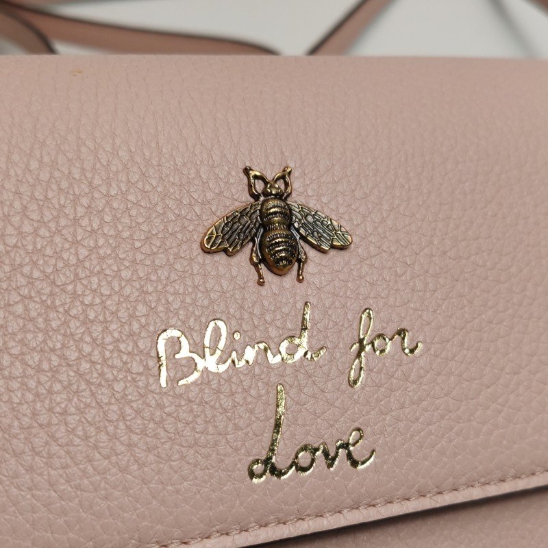 Gucci Animalier牛皮純色字母logo動物裝飾斜挎包單肩包-11