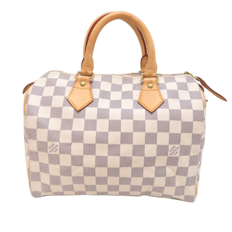 路易威登 Speedy 35 女士手提包 N41534（已停產）Damier Azur 白色-0