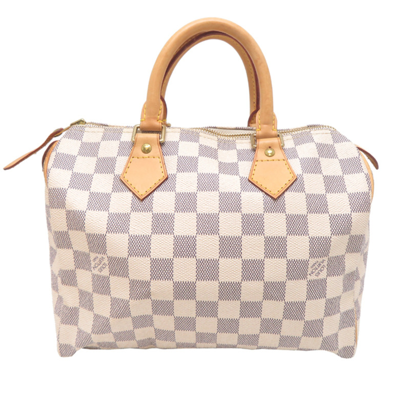 路易威登 Speedy 35 女士手提包 N41534（已停產）Damier Azur 白色-1
