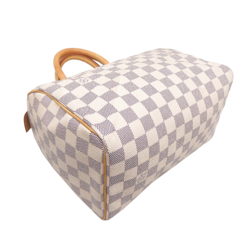 路易威登 Speedy 35 女士手提包 N41534（已停產）Damier Azur 白色-2