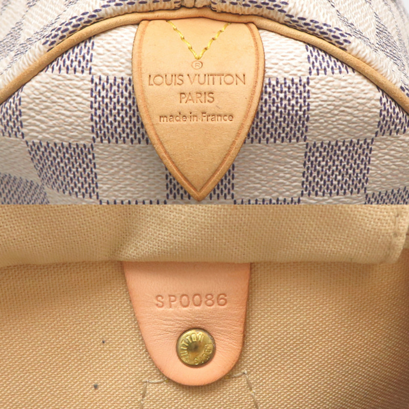 路易威登 Speedy 35 女士手提包 N41534（已停產）Damier Azur 白色-6