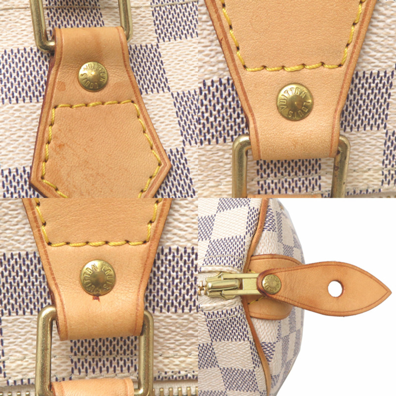 路易威登 Speedy 35 女士手提包 N41534（已停產）Damier Azur 白色-8