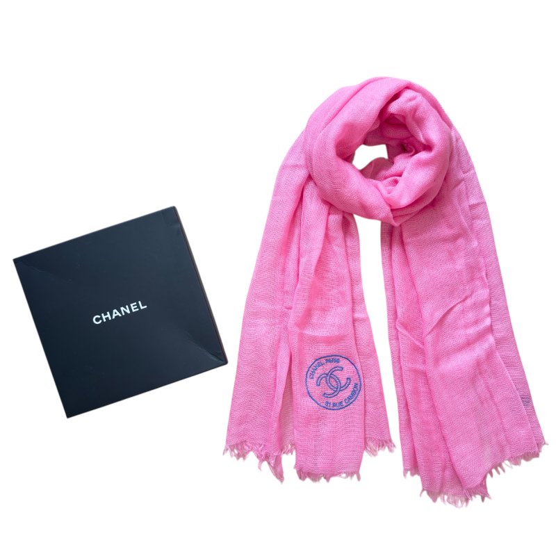 CHANEL CC 羊絨 圍巾-0