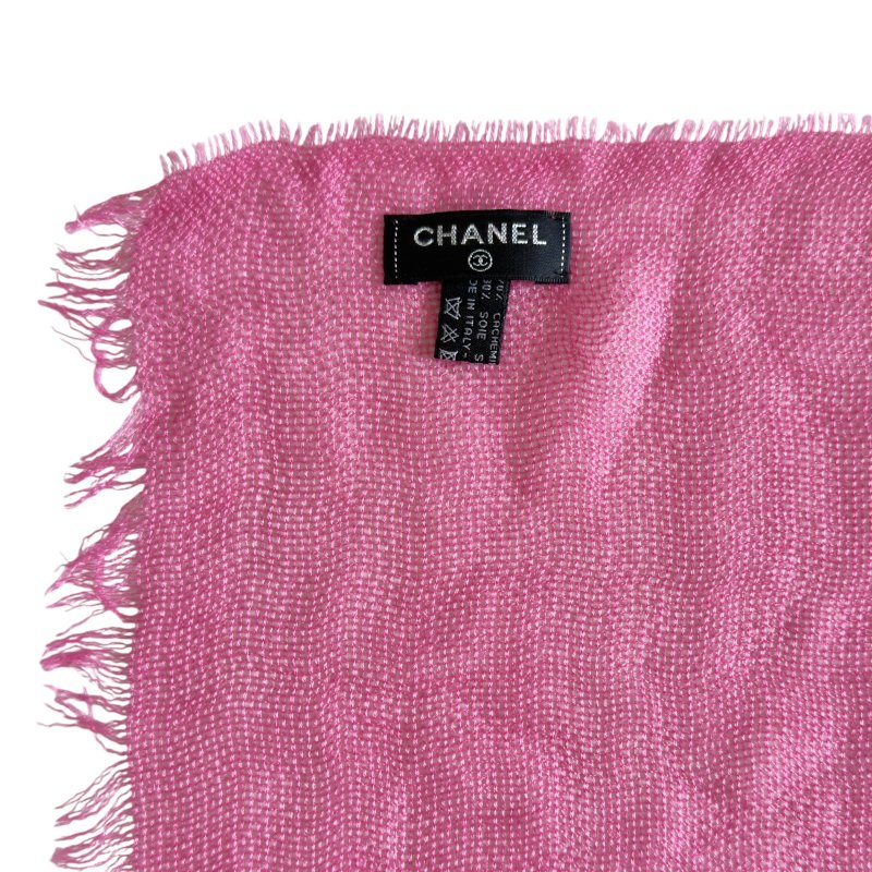 CHANEL CC 羊絨 圍巾-4