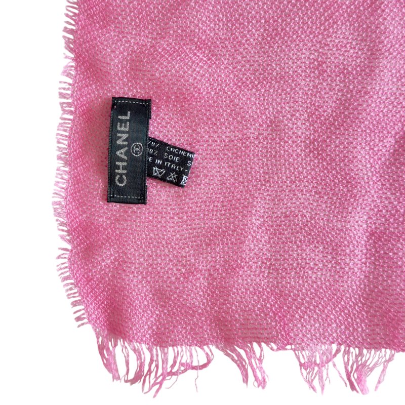 CHANEL CC 羊絨 圍巾-5
