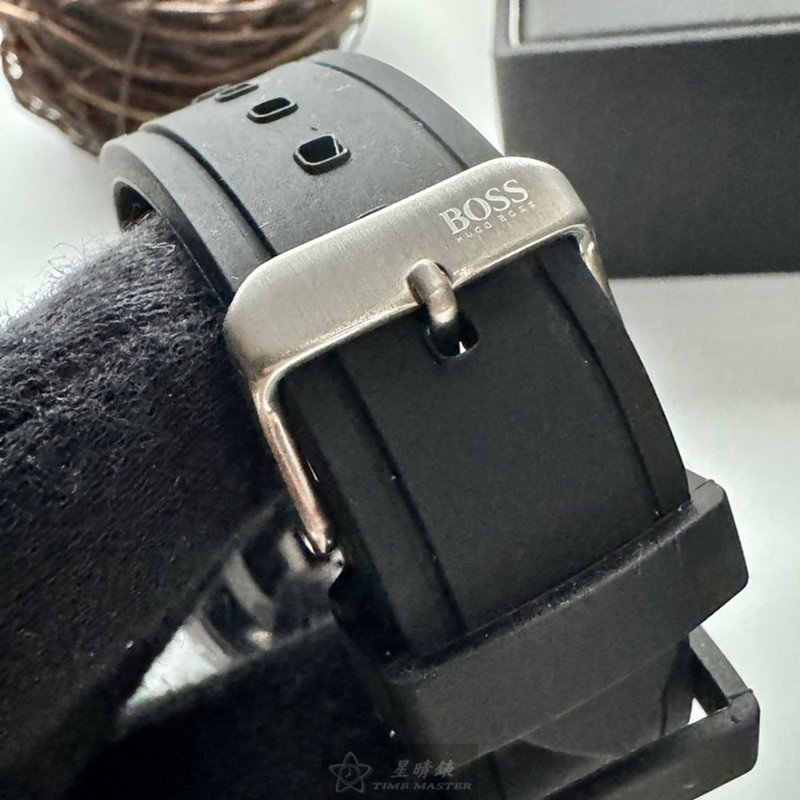 BOSS手錶,編號HB1513912,46mm黑錶殼,深黑色錶帶款-4