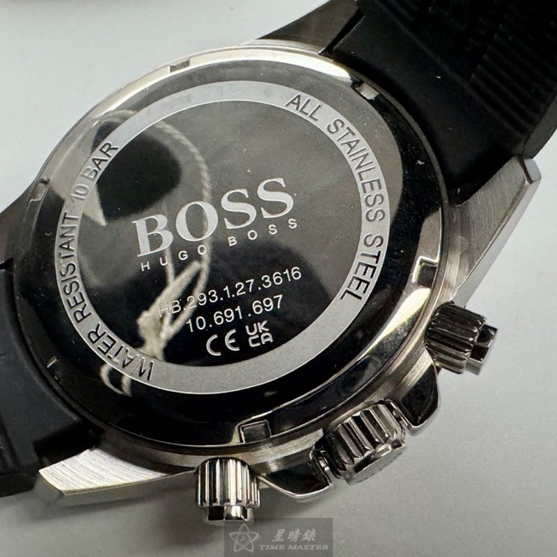 BOSS手錶,編號HB1513912,46mm黑錶殼,深黑色錶帶款-5