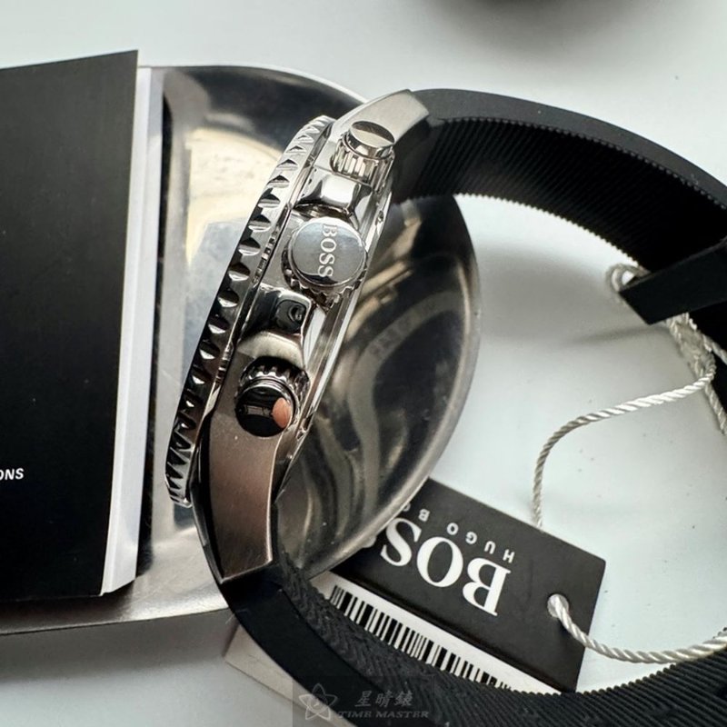 BOSS手錶,編號HB1513912,46mm黑錶殼,深黑色錶帶款-6