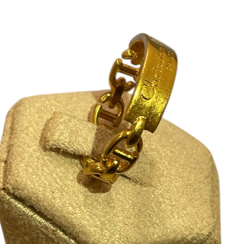 CHRISTIAN DIOR 迪奧 LOGO 戒指 合金 L碼 金色-2