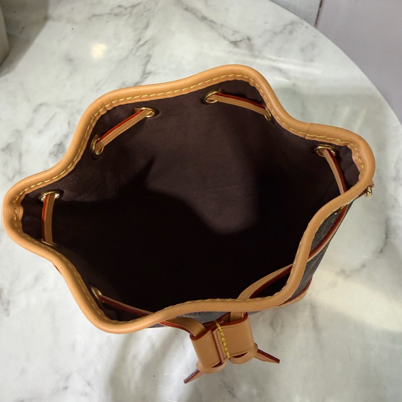 LV 原花Nano Noe金釦束口手提肩斜背水桶包M81266-5