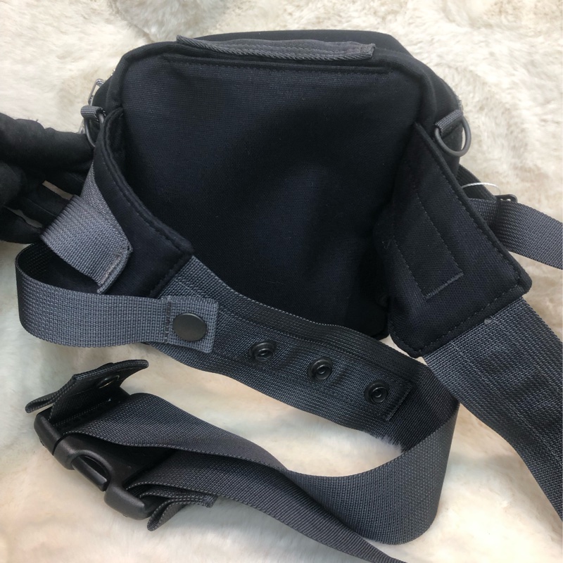 PORTER AIR FORCE 黑色灰色帶斜孭包 腰包 XC133-1