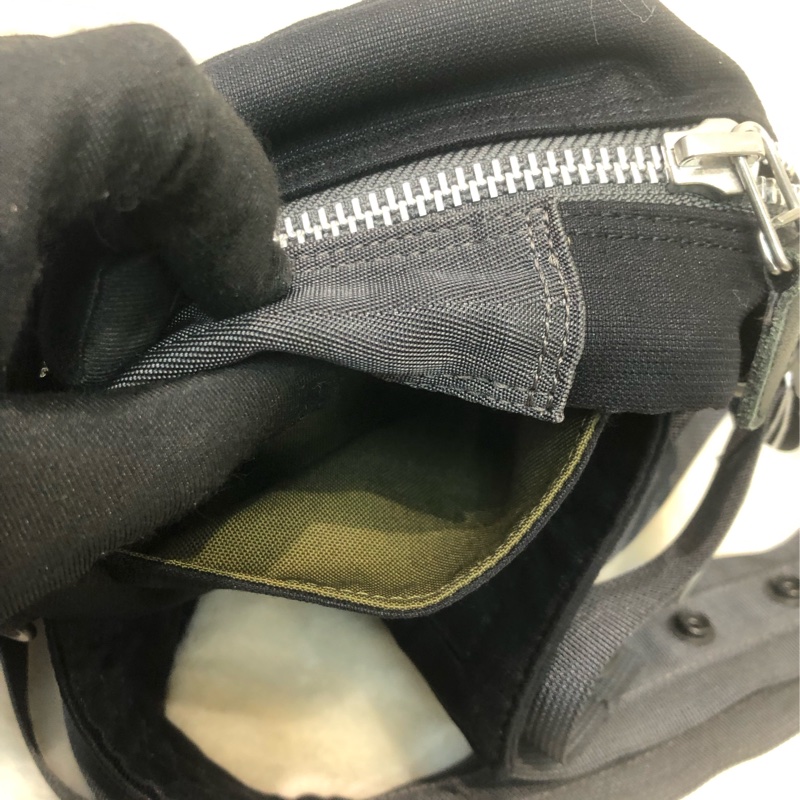 PORTER AIR FORCE 黑色灰色帶斜孭包 腰包 XC133-16