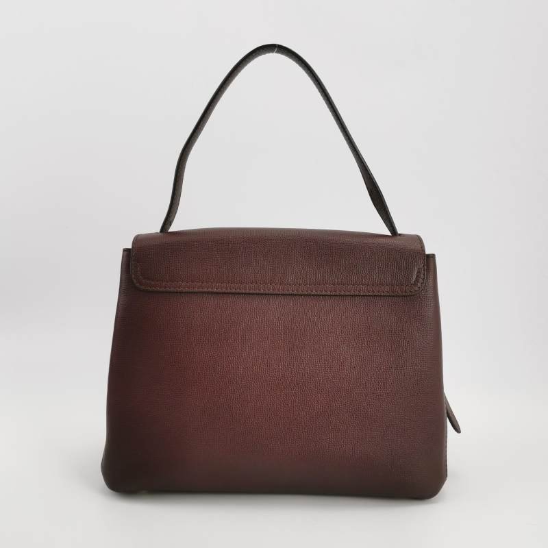 Burberry牛皮帆布拼色格紋字母Logo單肩包-4