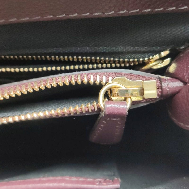 Burberry牛皮帆布拼色格紋字母Logo單肩包-13