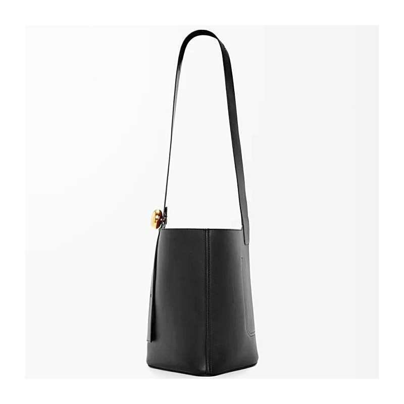 LOEWE 光滑小牛皮鵝卵石紋水桶包 中 1100-4