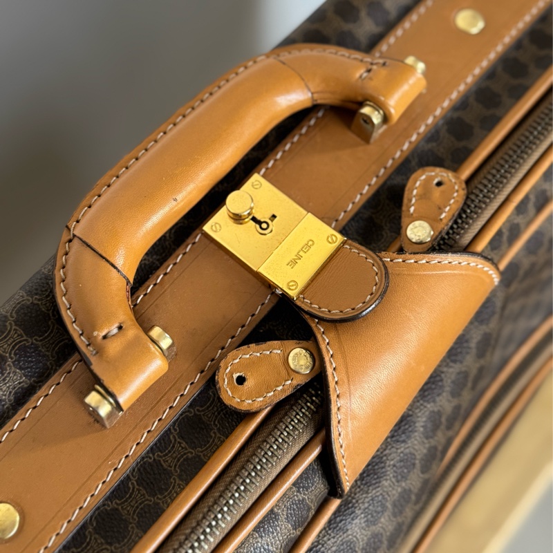 Celine Macadam 手提行李箱 行李包 真皮帆布-2