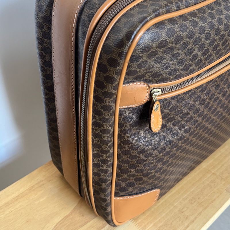 Celine Macadam 手提行李箱 行李包 真皮帆布-8