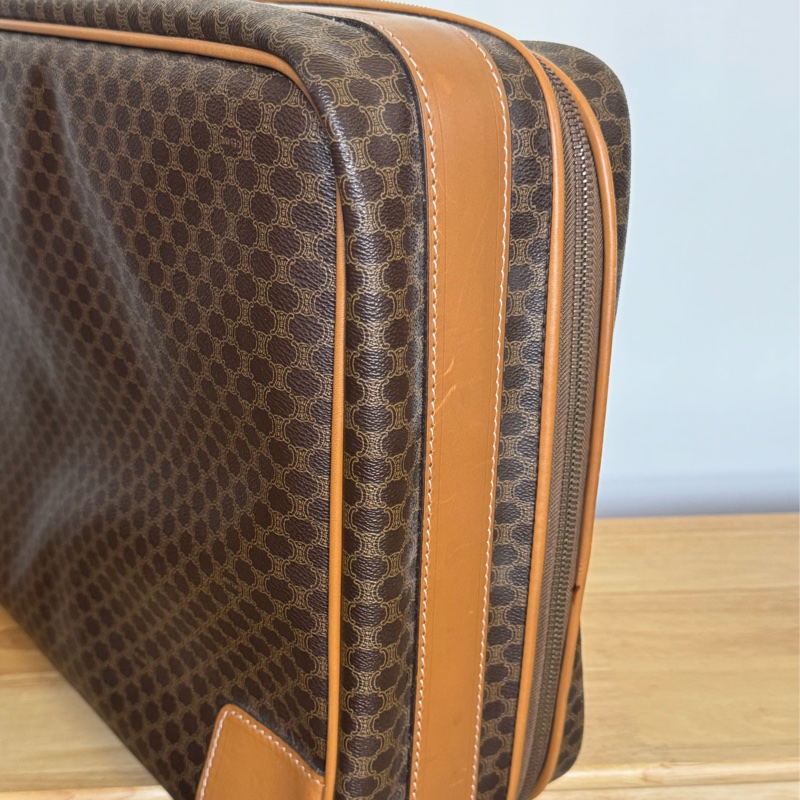 Celine Macadam 手提行李箱 行李包 真皮帆布-11