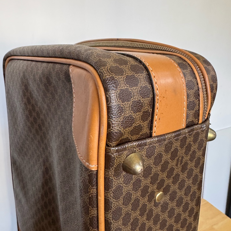 Celine Macadam 手提行李箱 行李包 真皮帆布-13