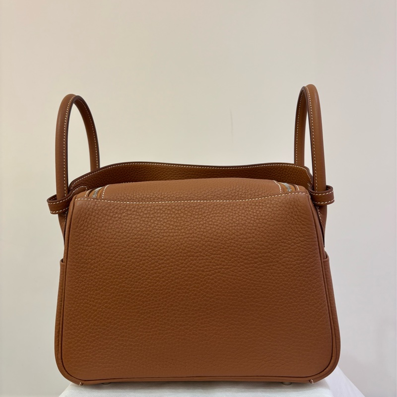 HERMES 37 Gold TC皮革銀釦Lindy26-1