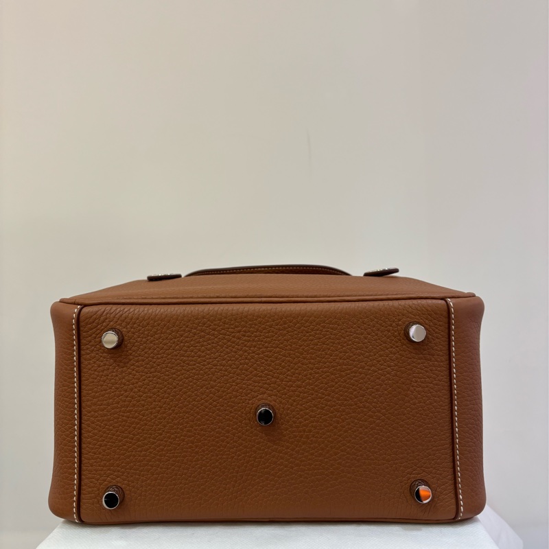 HERMES 37 Gold TC皮革銀釦Lindy26-4