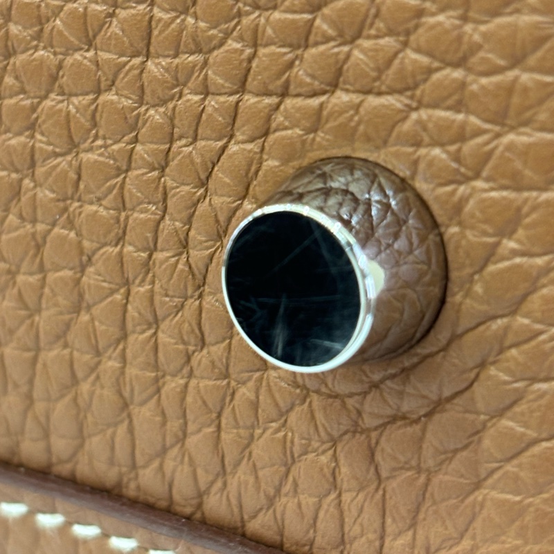 HERMES 37 Gold TC皮革銀釦Lindy26-7