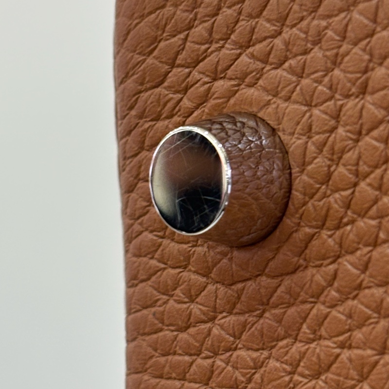 HERMES 37 Gold TC皮革銀釦Lindy26-8