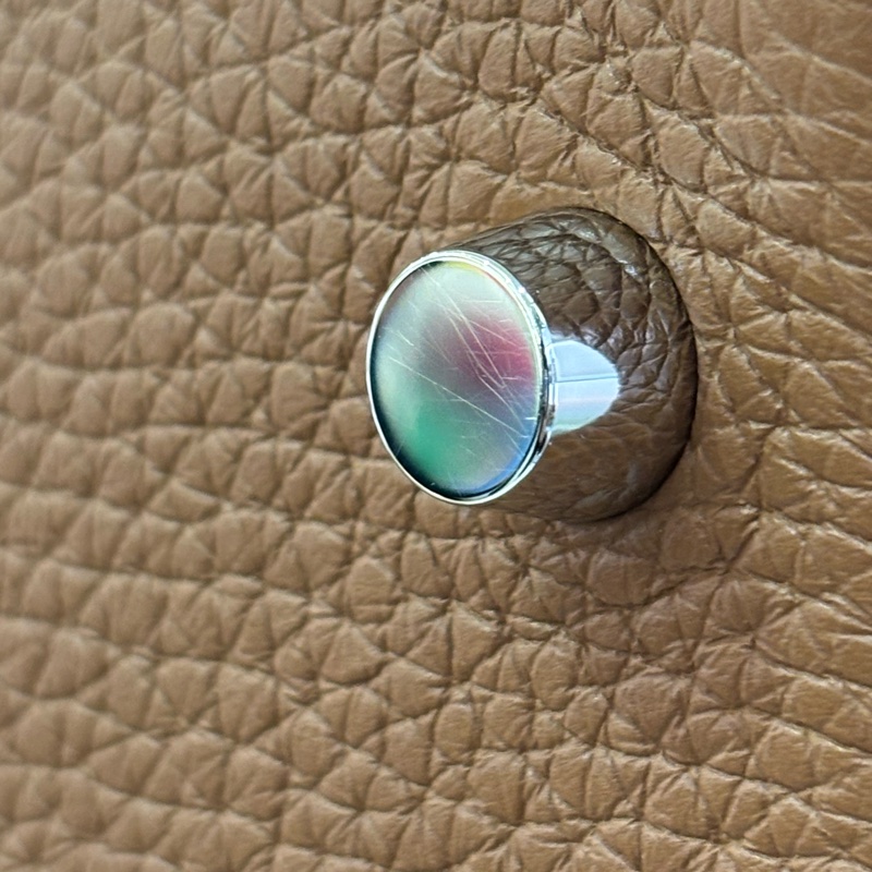 HERMES 37 Gold TC皮革銀釦Lindy26-9