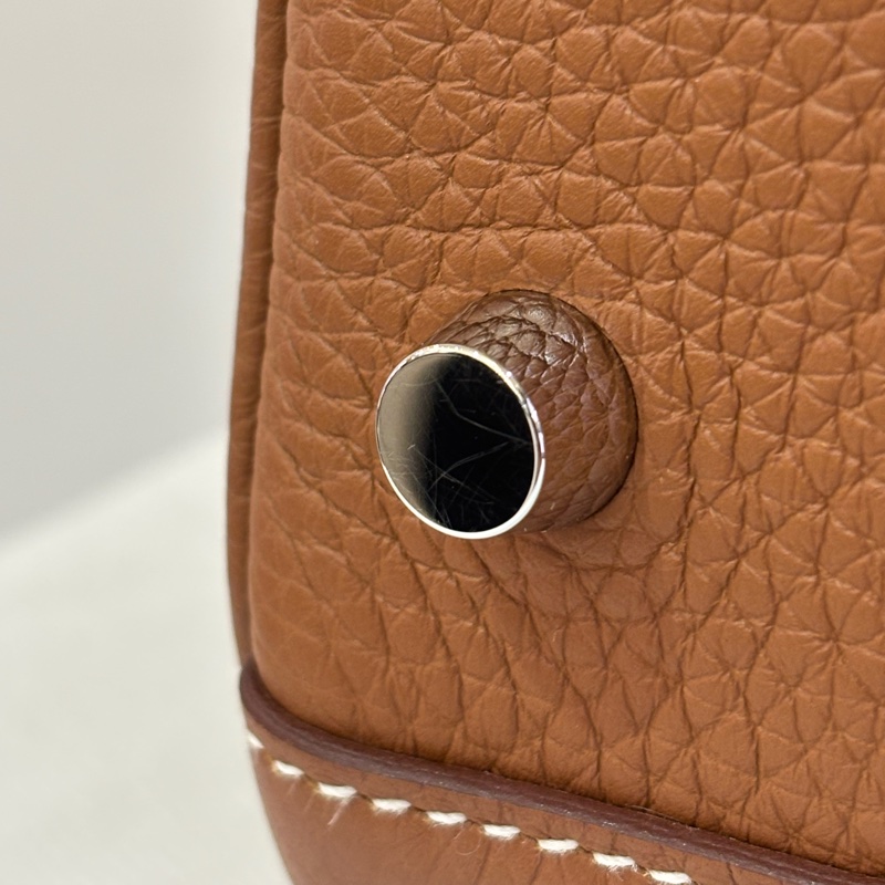 HERMES 37 Gold TC皮革銀釦Lindy26-11