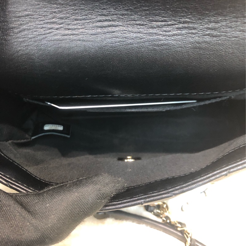 Chanel 黑色珍珠字鏈條 Flap Bag XC124-20