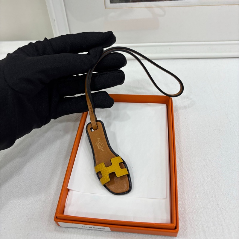 Hermes/愛馬仕拖鞋掛件，全新-1