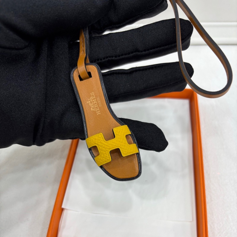 Hermes/愛馬仕拖鞋掛件，全新-4