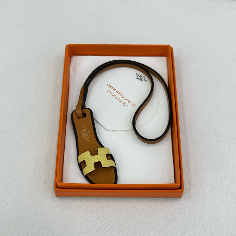 Hermes/愛馬仕拖鞋掛件，全新-0