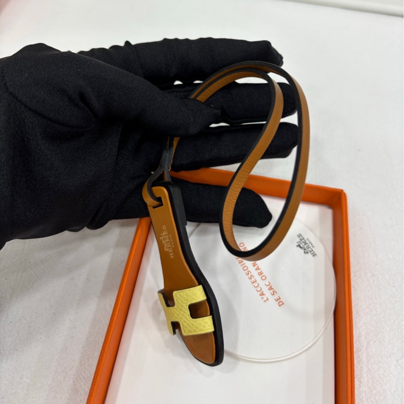 Hermes/愛馬仕拖鞋掛件，全新-1