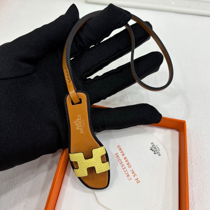 Hermes/愛馬仕拖鞋掛件，全新-3