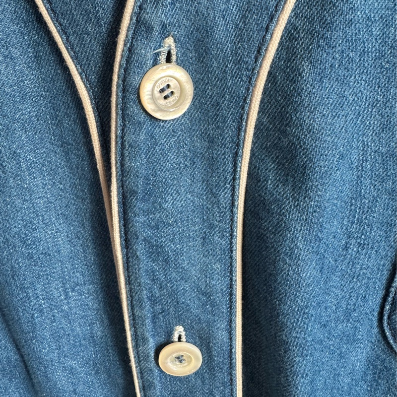 Gucci藍色單寧白大G短袖上衣-3