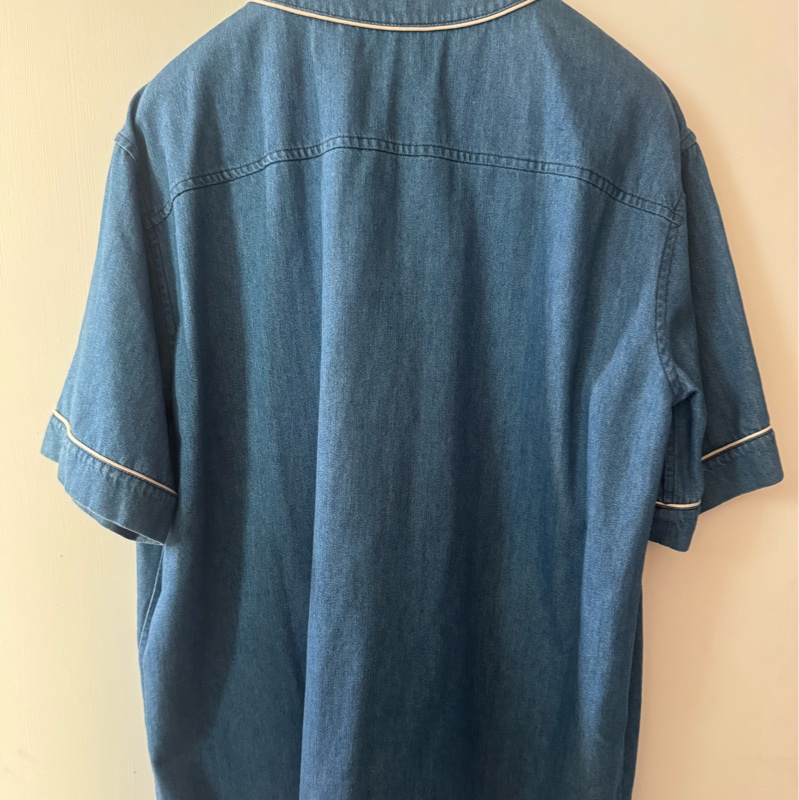 Gucci藍色單寧白大G短袖上衣-7