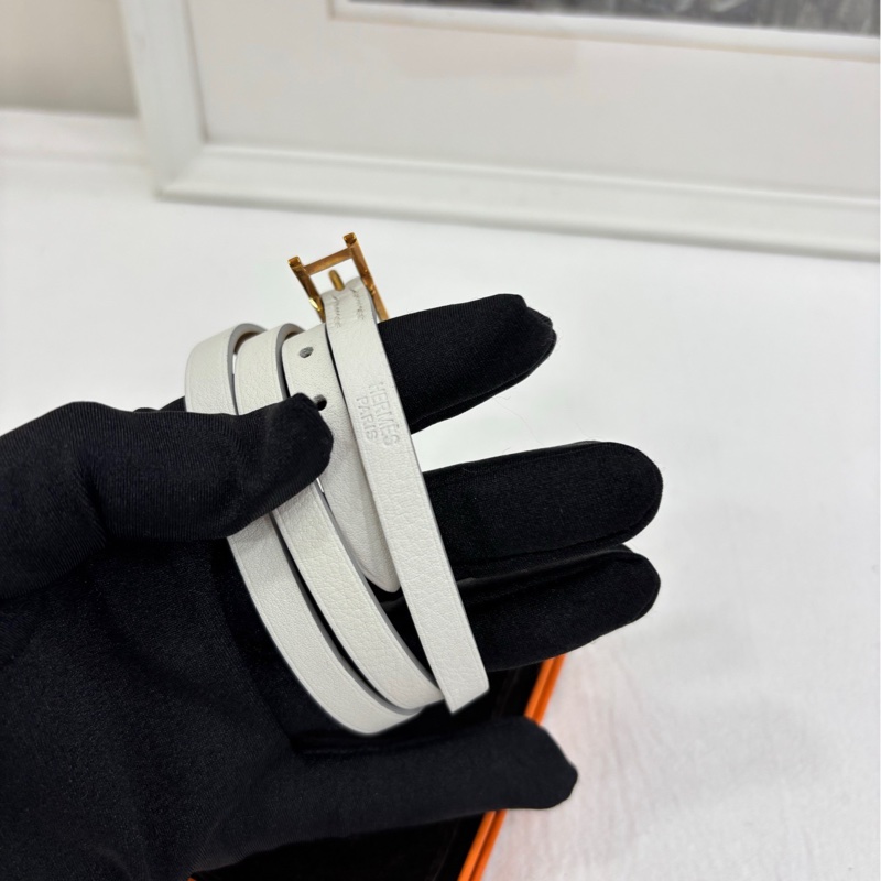 HERMES/愛馬仕 Behapi雙圈皮手鐲，脖鏈 全新-2