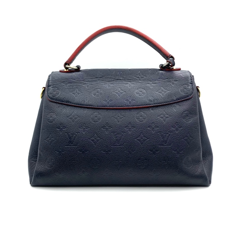 LV路易威登Georges大號深藍色牛皮壓紋郵差包-3