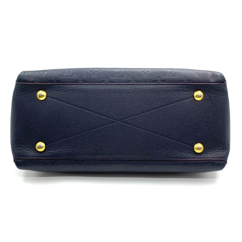 LV路易威登Georges大號深藍色牛皮壓紋郵差包-4